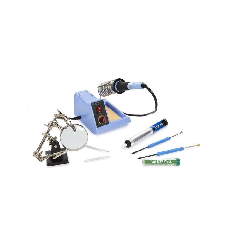 Juego de estación de soldadura de 48 W con temperatura regulable de150 a 480 °C con accesorios