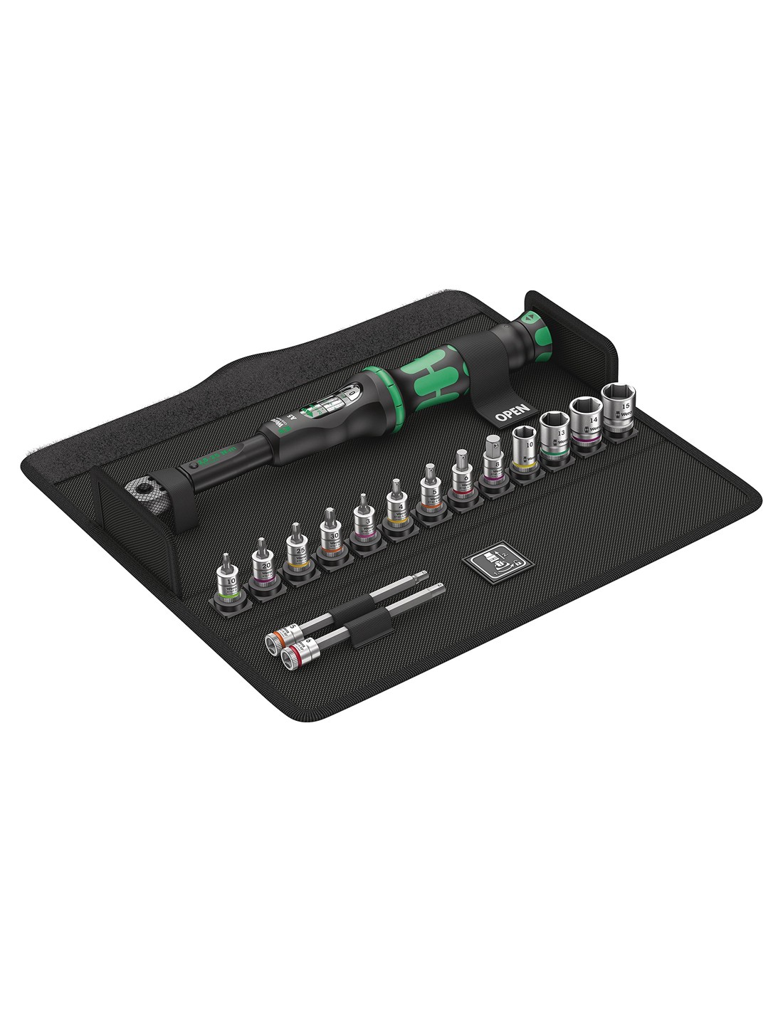 WERA 05004180001 Juego de llaves dinamométricas 1/4" (16 piezas) WERA