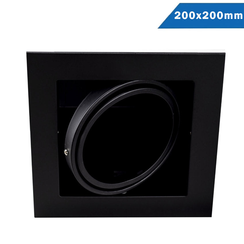 Empotrable Kardan Basculante Cuadrado 1 Luz QR111 Negro Desc