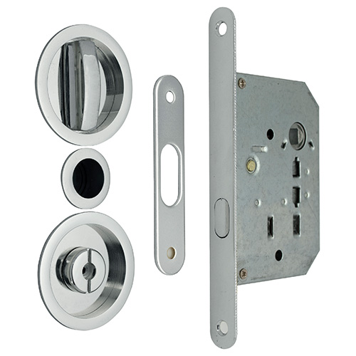 Cerraduras puerta corredera - Kit Redondo Puerta Corredera de Condena SV-KITR