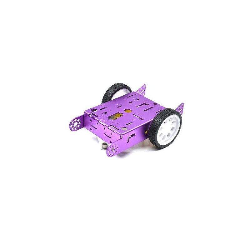 Kit DIY chasis de coche robot inteligente MBOT de aluminio púrpura 2WD
