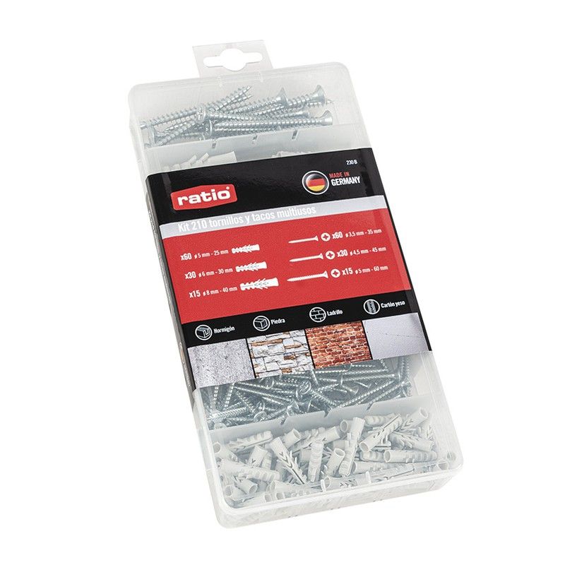 Kit Tacos Y Tornillos 210 Pzas Ratio 230B Ratio