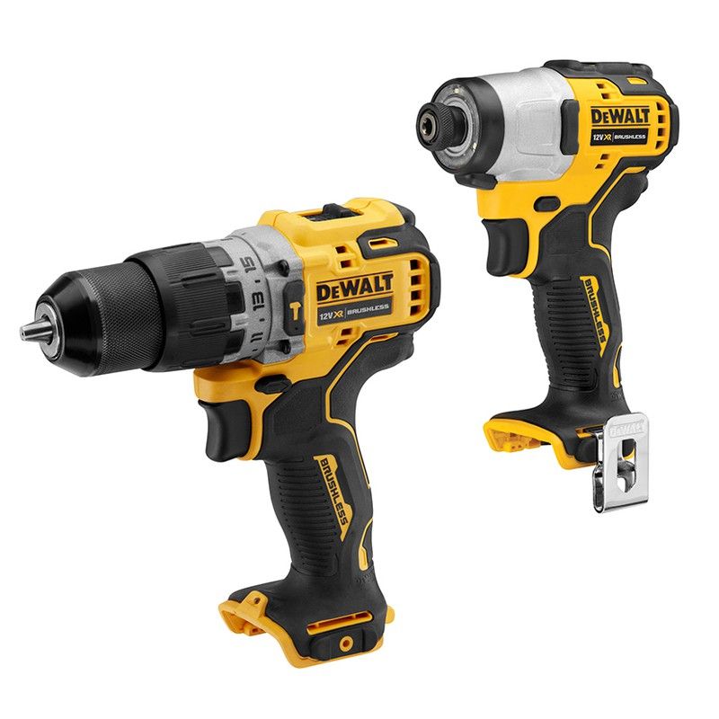 Kit taladro percutor DEWALT 12 XR + atornillador de impacto XR2 bat. 3Ah. Ref. 5596X2111