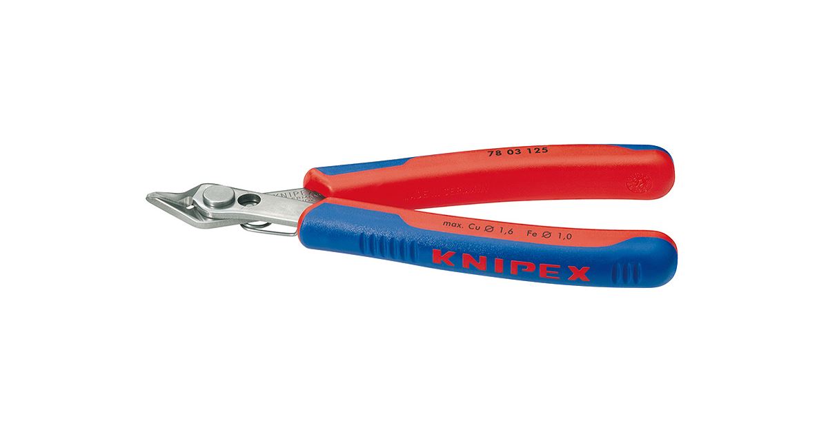 KNIPEX Super Knips electrónicos con mangos multicomponente, 125 mm 7803125
