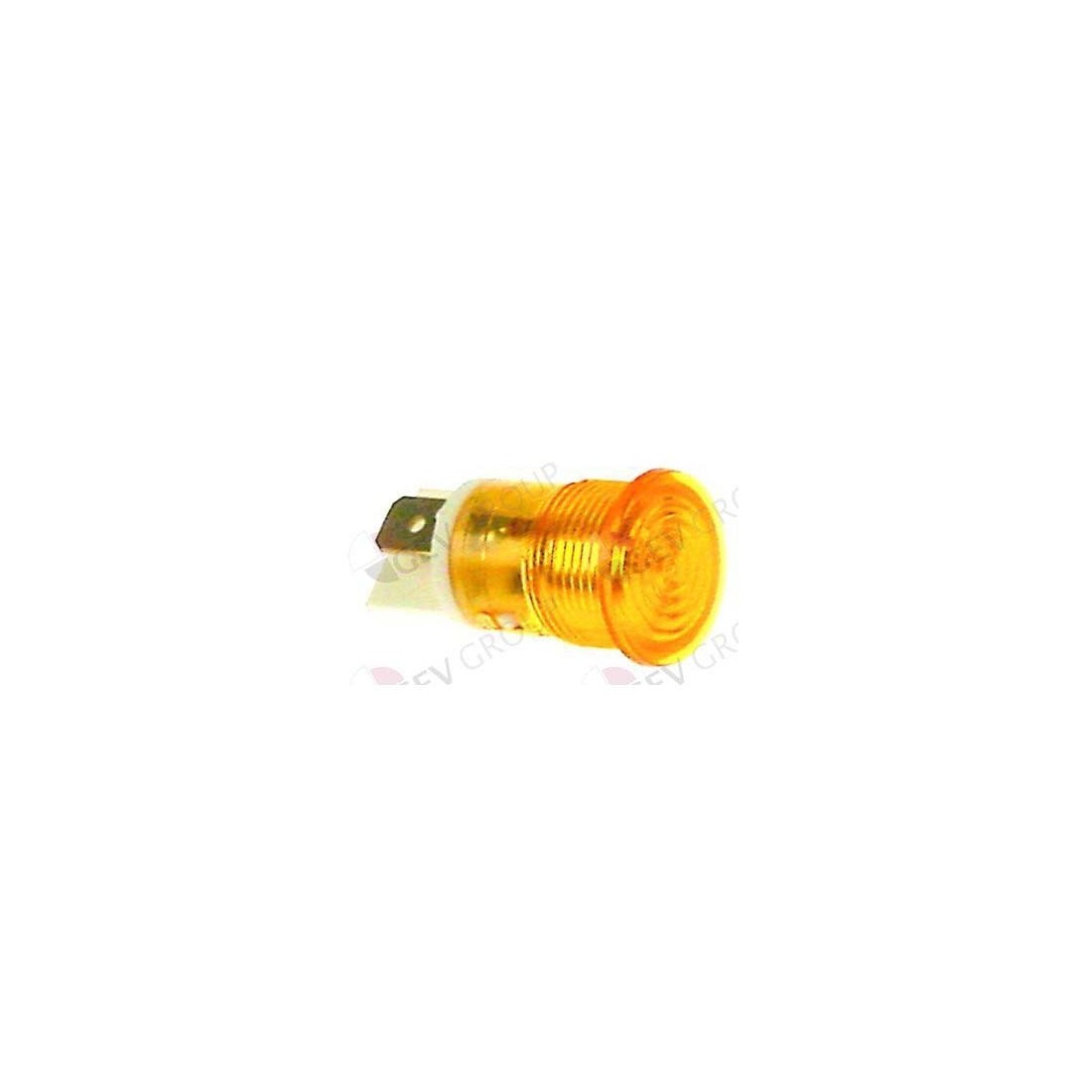 lámpara de señalización ø 16mm 230V amarillo empalme conector Fa