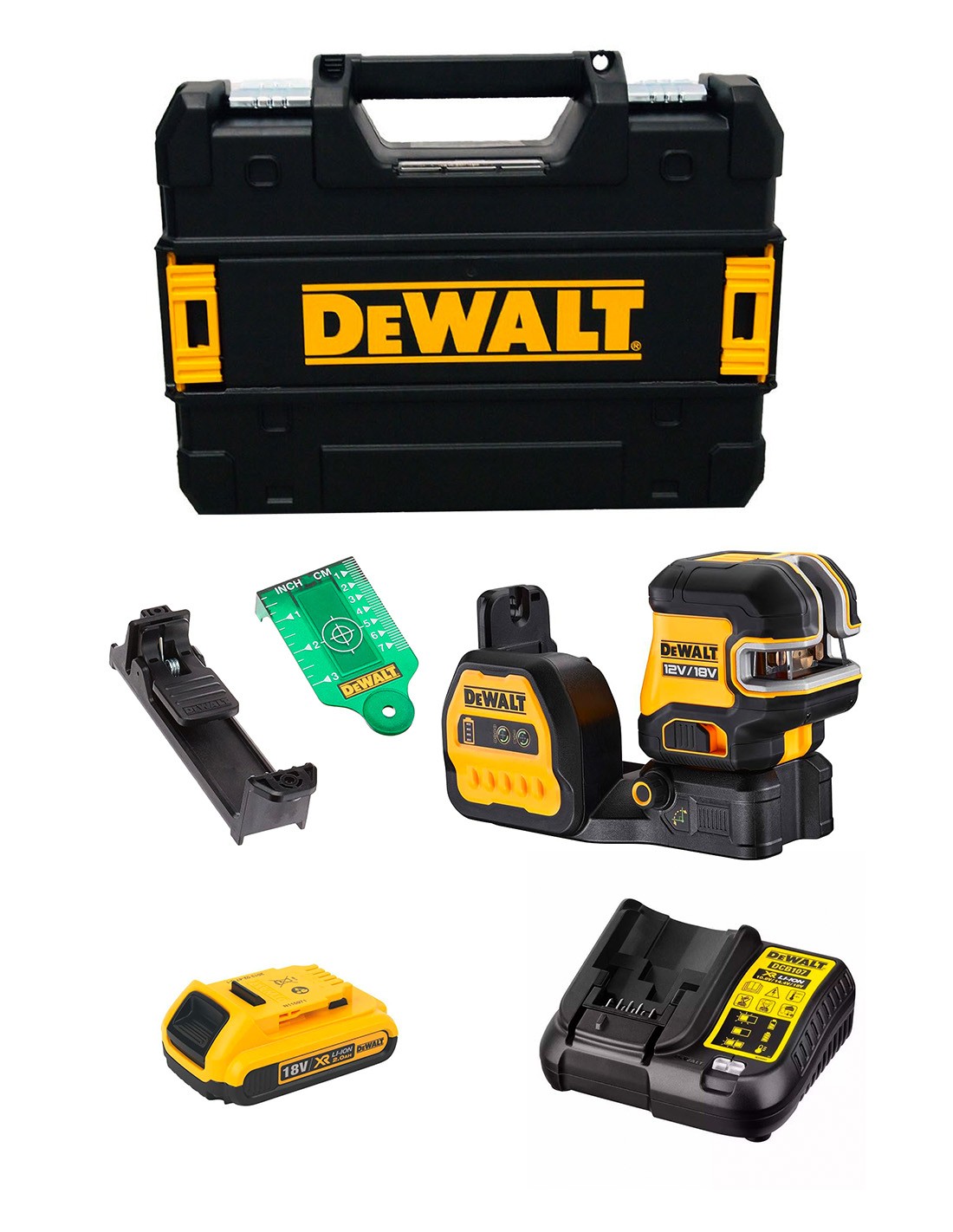 DeWALT DCE088NG18D1 (1 x 2,0 Ah + DCB107 + TSTAK