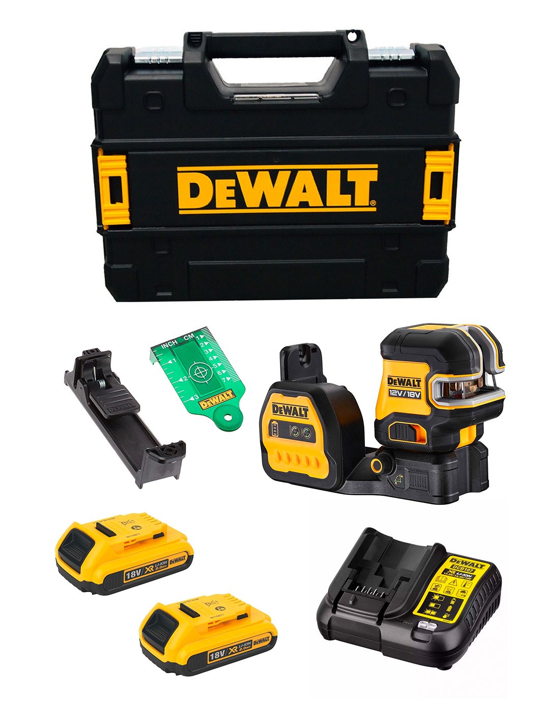 DeWALT DCE088NG18D2 (2 x 2,0 Ah + DCB107 + TSTAK