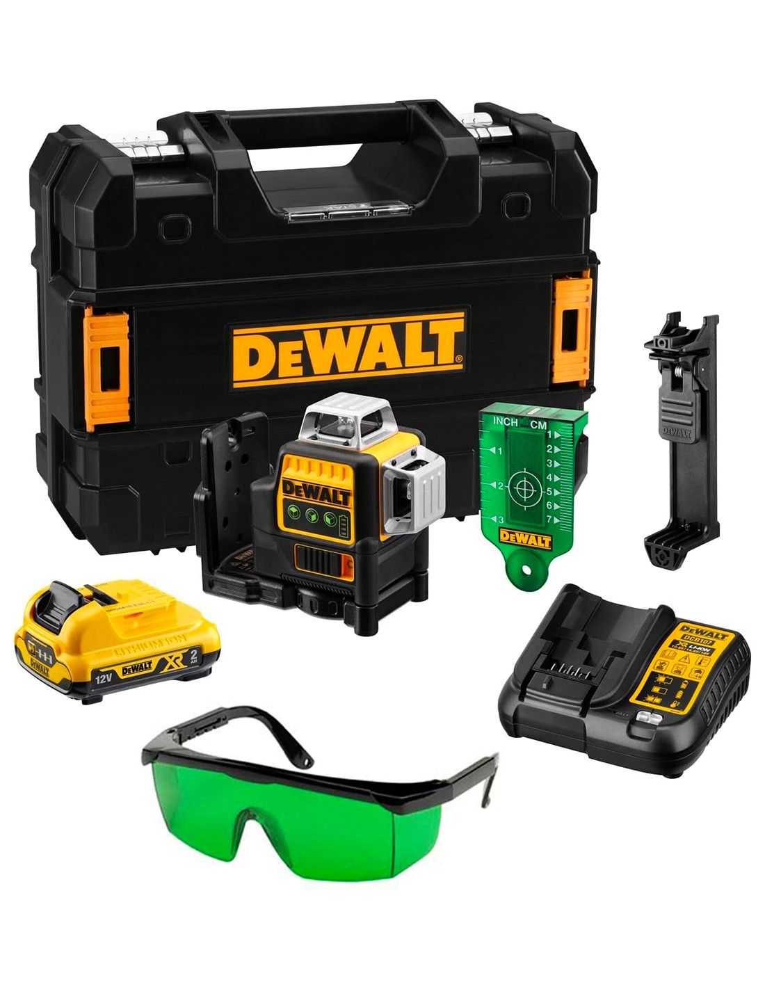 Láser Autonivelante DeWALT DCE089D1G (1 x 2,0 Ah + DCB107 + Maletín)