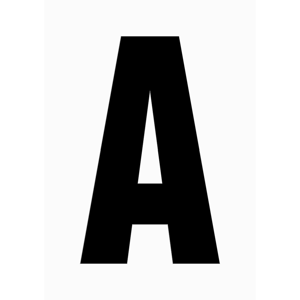 Letra Q 200Mm. Negro