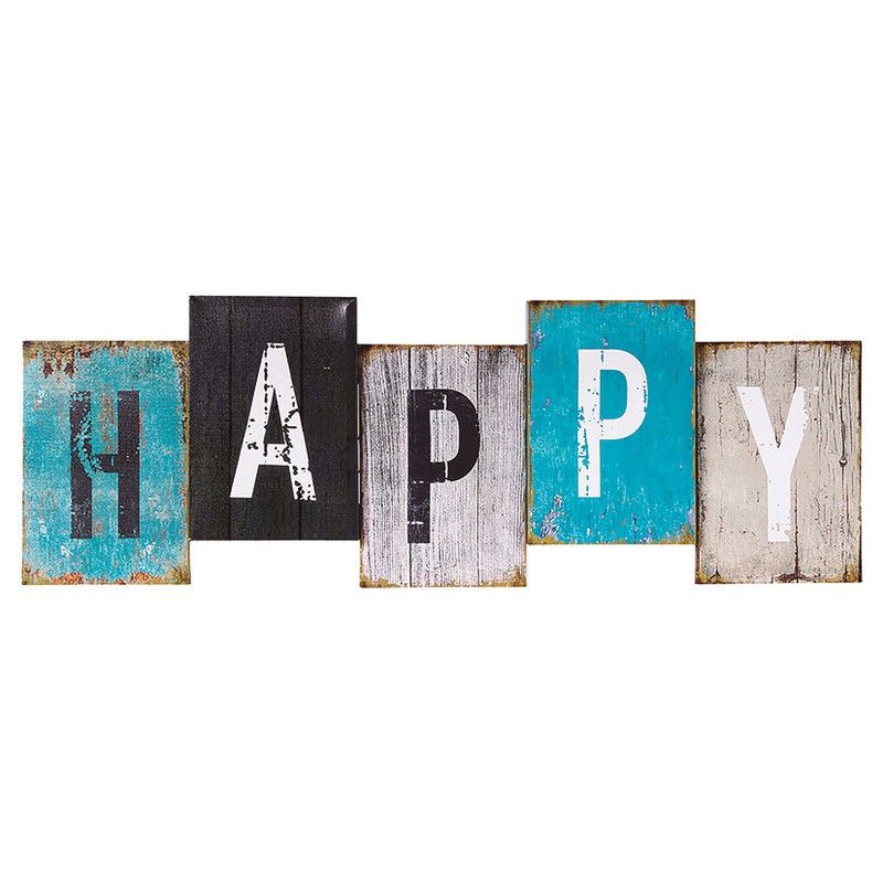 Lienzo Mural Happy / Relax Surt.76X22Cm. 418Y103