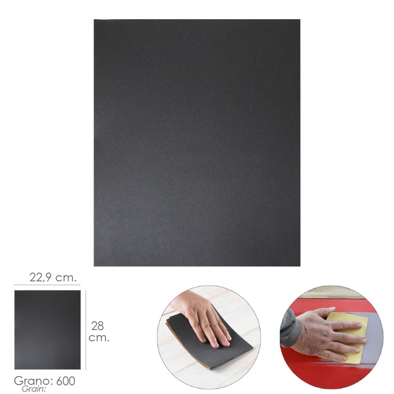 Lija Agua 1 Pliego 28x22,9 cm.