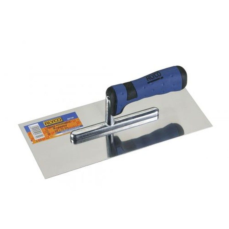 Llana rectangular De Acero Inoxidable Con Mango Bimaterial ALYCO, De 280x125, Referencia 195772