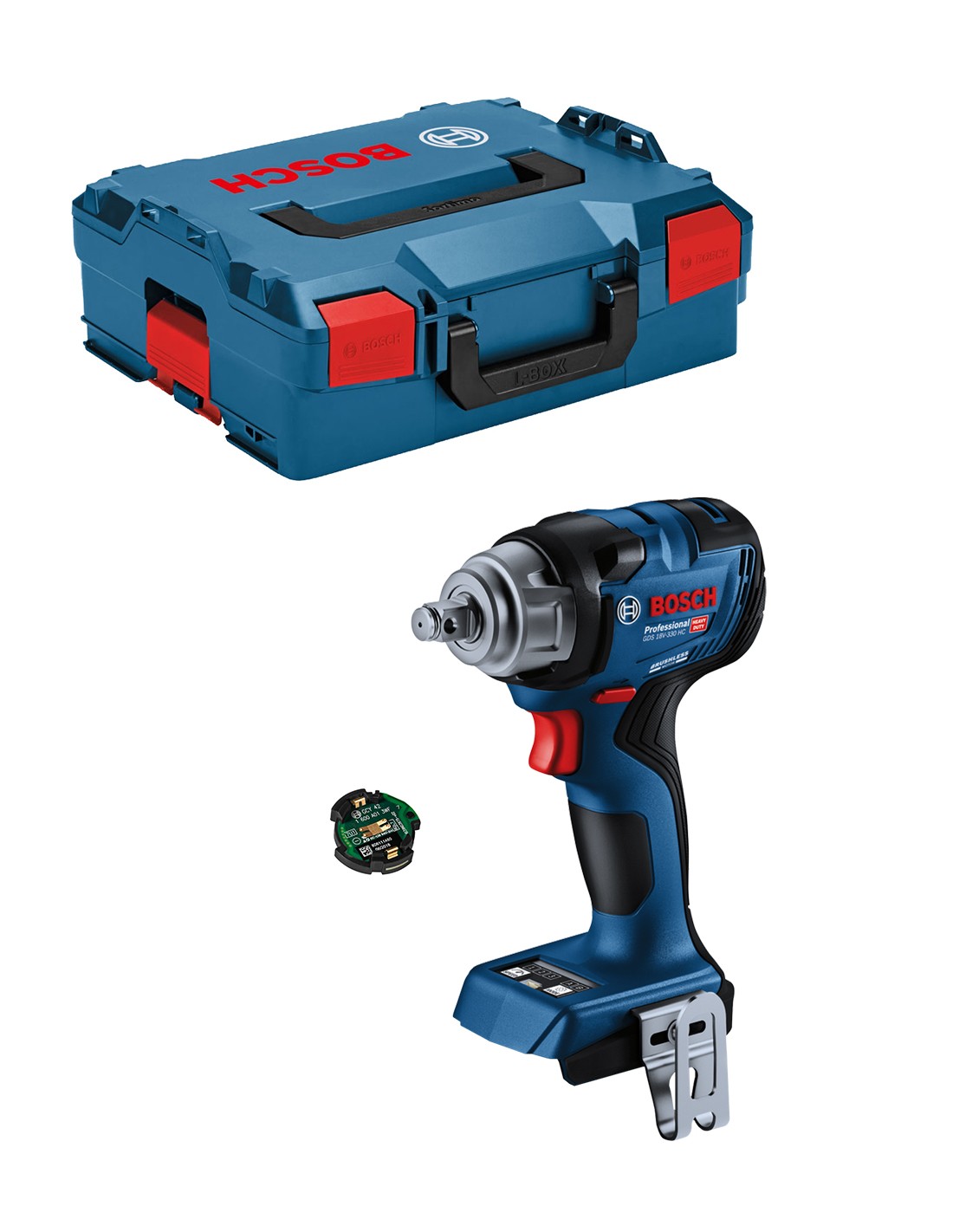 Llave de Impacto BOSCH GDS 18V-330 HC (Cuerpo solo + L-Boxx 136 + Módulo Bluetooth GCY 42)