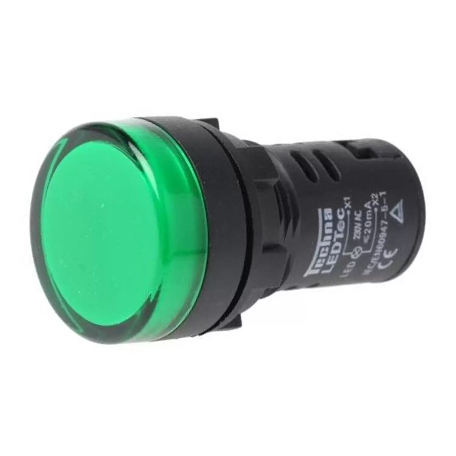Luz Piloto LED De 30 Mm Para Paneles De Control 230 VAC  Verde