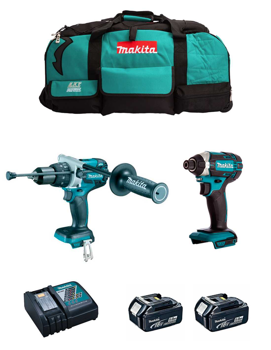 MAKITA Kit MK211 (DHP481 + DTD152 + 2 x 5,0 Ah + DC18RC + LXT600)