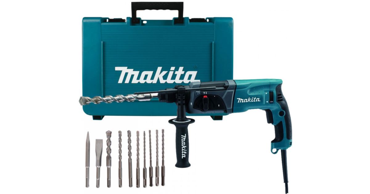 Makita Martillo combinado con accesorios 2.4J, 780W HR2470X16
