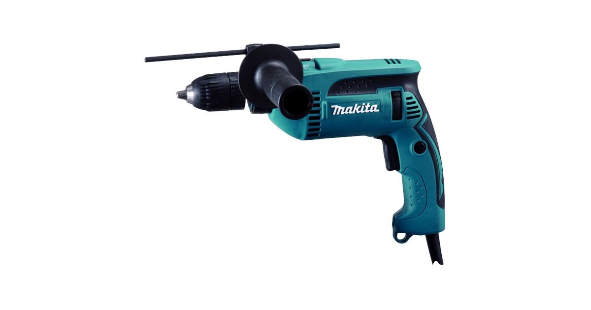 Makita Taladro de impacto con maletín, portabrocas rápido 1,5-13 mm, 680W HP1641K
