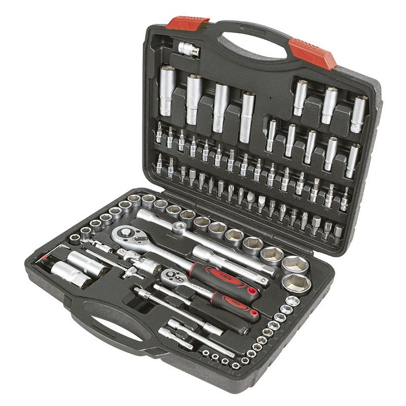 Maletín 95 herramientas RATIO Basic Vasos sistema Locksystem. Ref. 5097H95