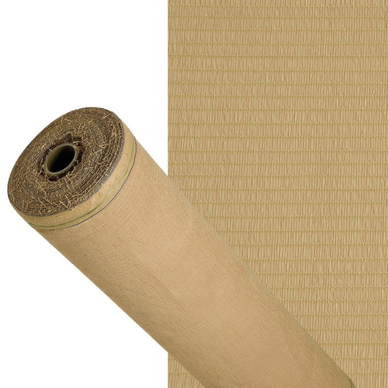 Malla Sombreo 90% Rollo 50 Metros Regula Temperatura Color Beige