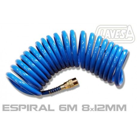 MANGUERA ESPIRAL 8mm x 12mm x 10 mt azul