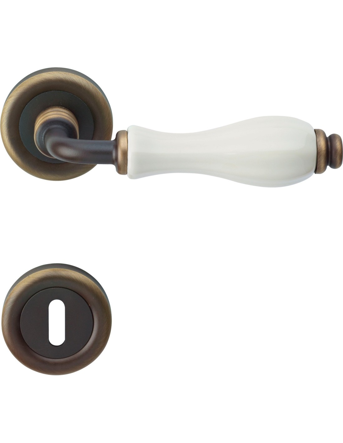 ERICA, manilla roseta bocallave , porcelana