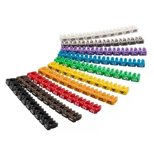 Marcador Cables 4.0 Mm (100 Ud/bolsa)  Multicolor