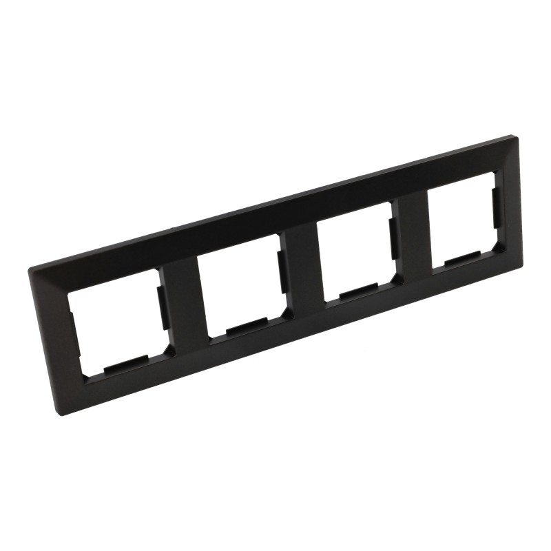 Marco 4 Módulos Policarbonato Negro