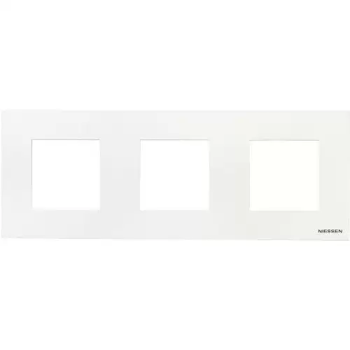 Marco Compacto Para 3 Elementos Niessen Zenit  Blanco