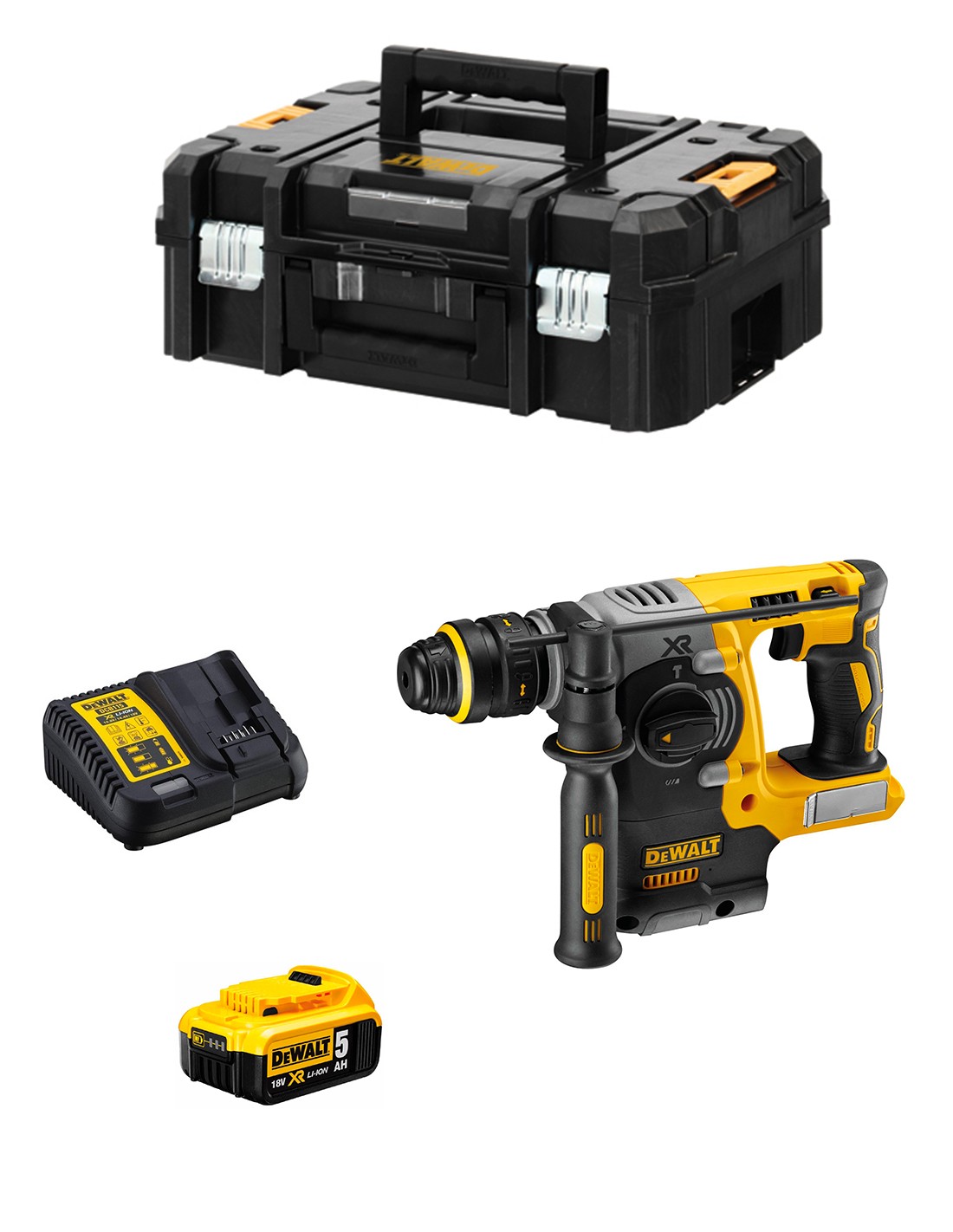 Martillo Electroneumático DeWALT DCH274P1T (1 x 5,0 Ah + DCB115 + TSTAK II)