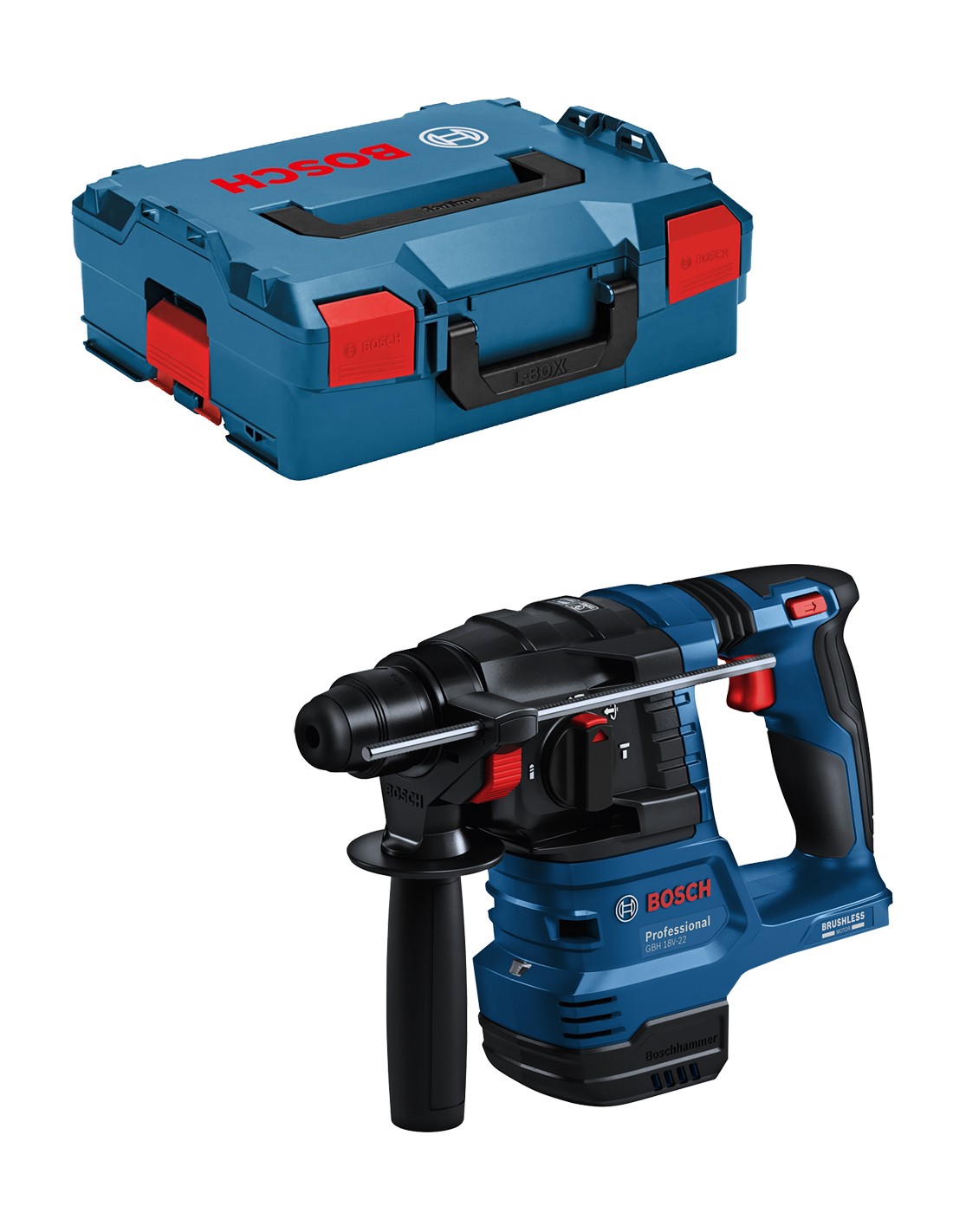 Martillo Perforador BOSCH GBH 18V-22 (Cuerpo solo + L-Boxx 136)