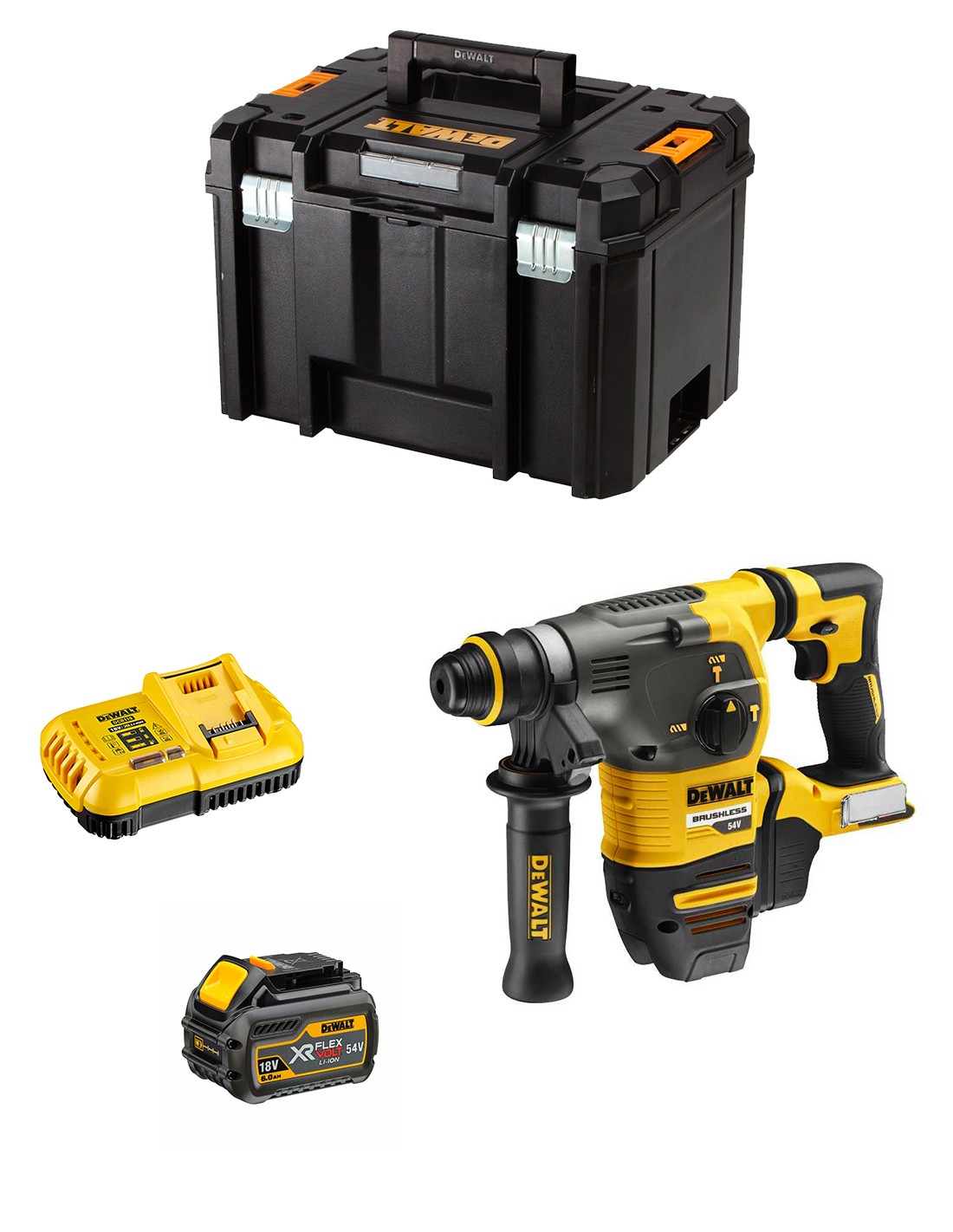 Martillo Perforador DeWALT DCH333T1T FlexVolt (1 x 54V/18V 6,0 Ah + DCB118 + TSTAK VI)