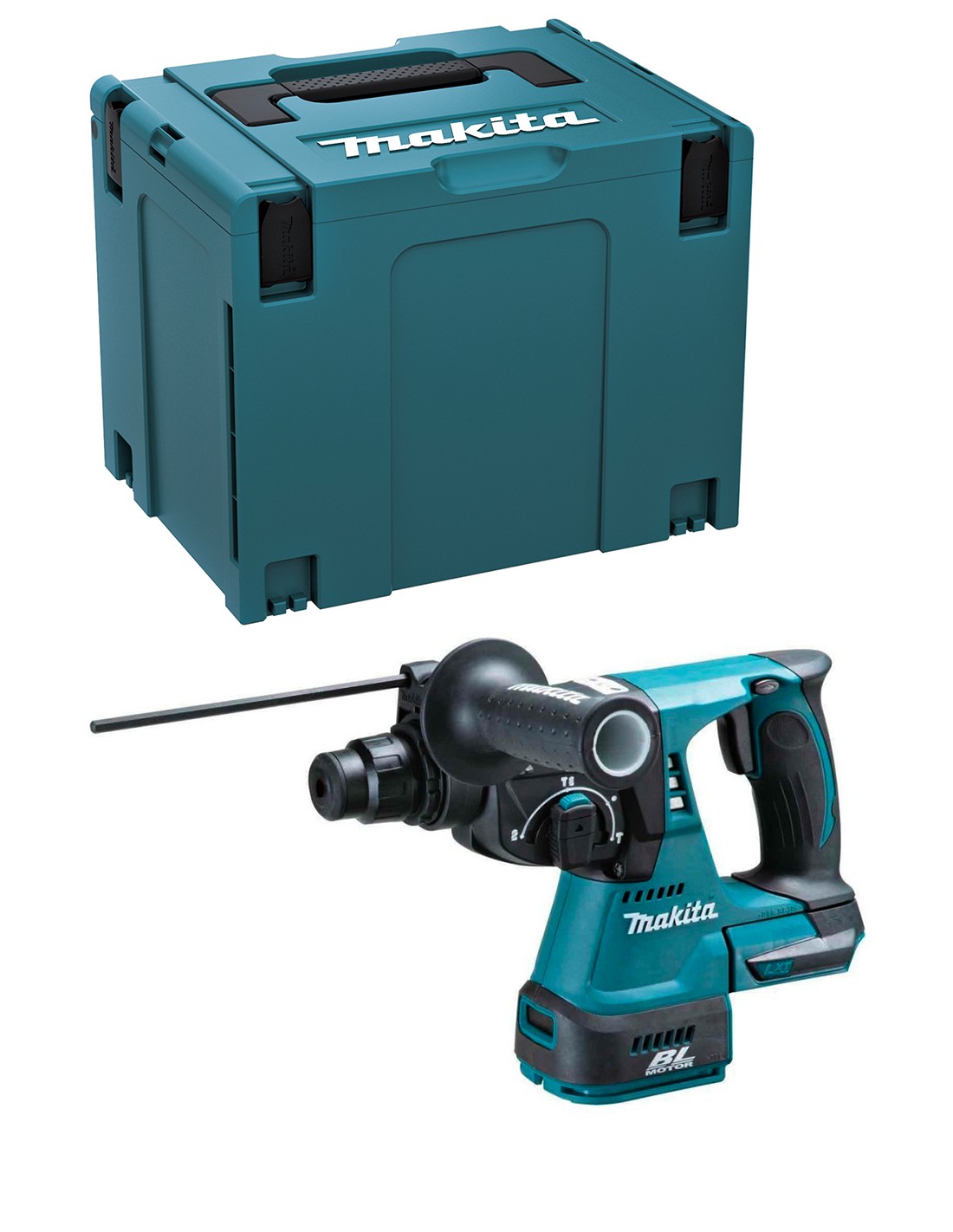 Martillo Perforador MAKITA DHR242ZJ (Cuerpo solo + MAKPAC 4)