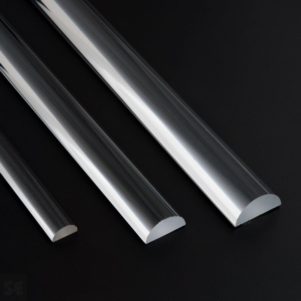 Media caña Metacrilato transparente