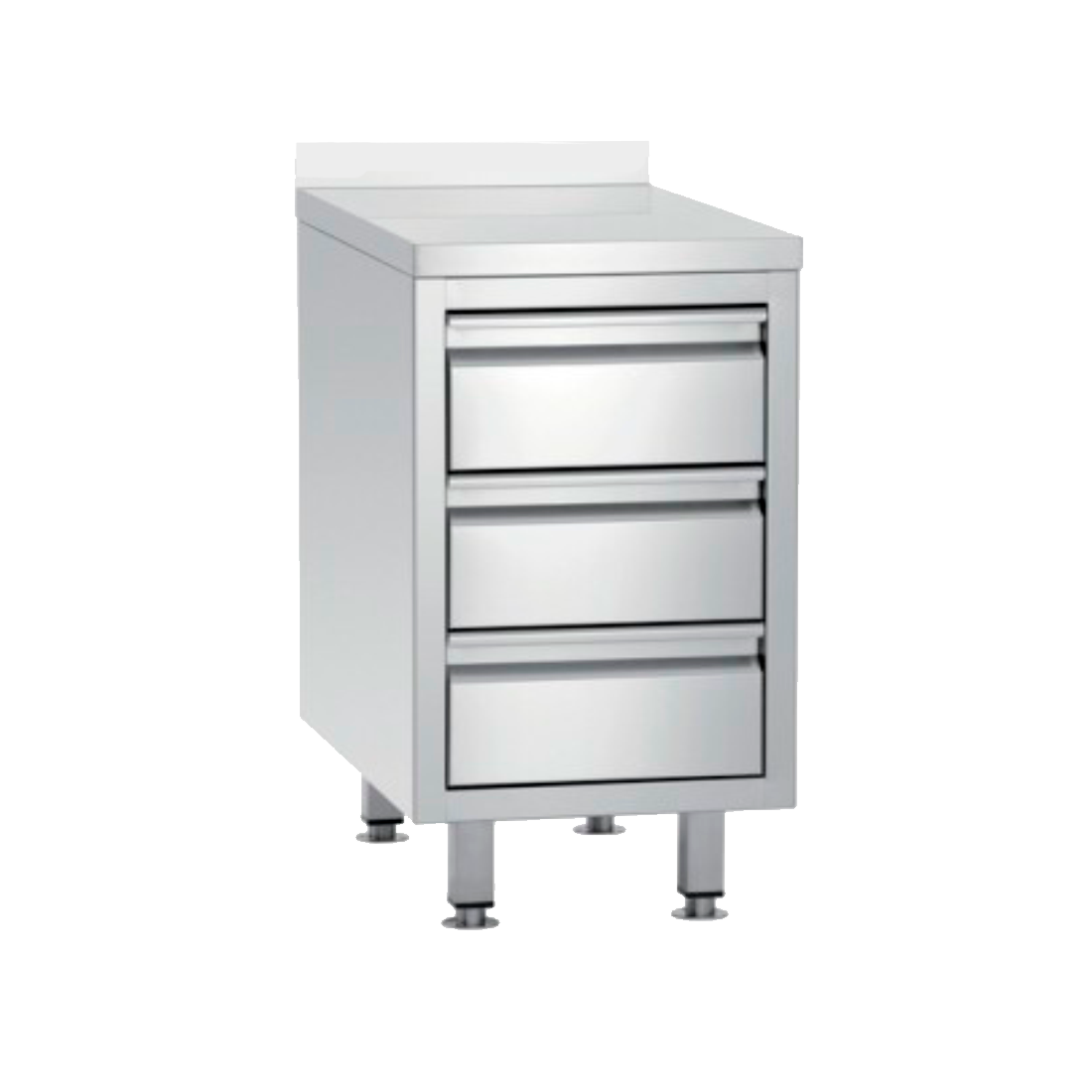 Mesa cajonera 500X600X850mm + 100mm 3 cajones