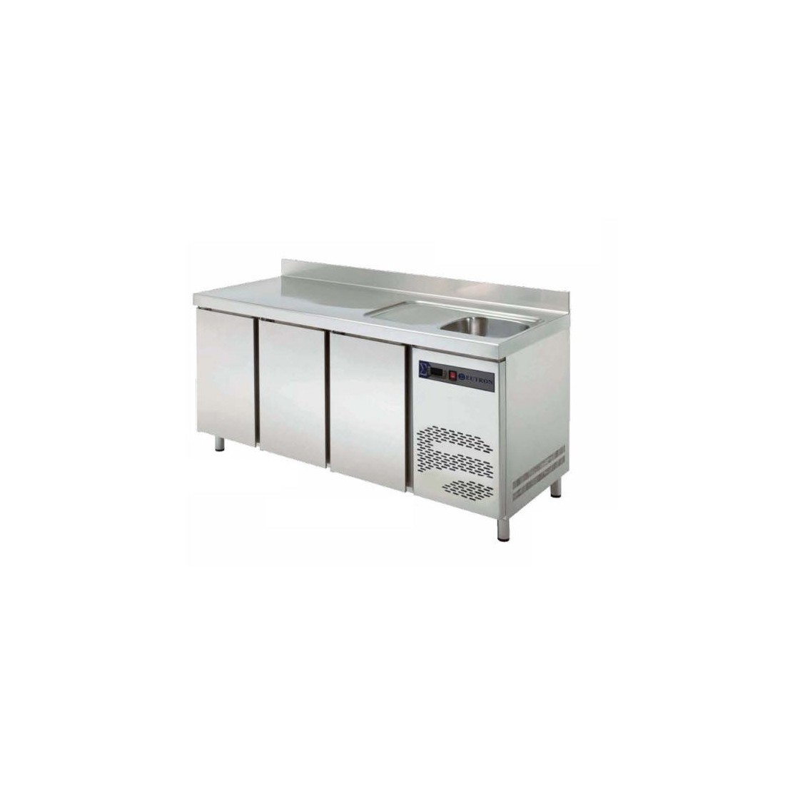 Mesa refrigerada con fregadero Fondo 600 TRS-200 F   3 puertas