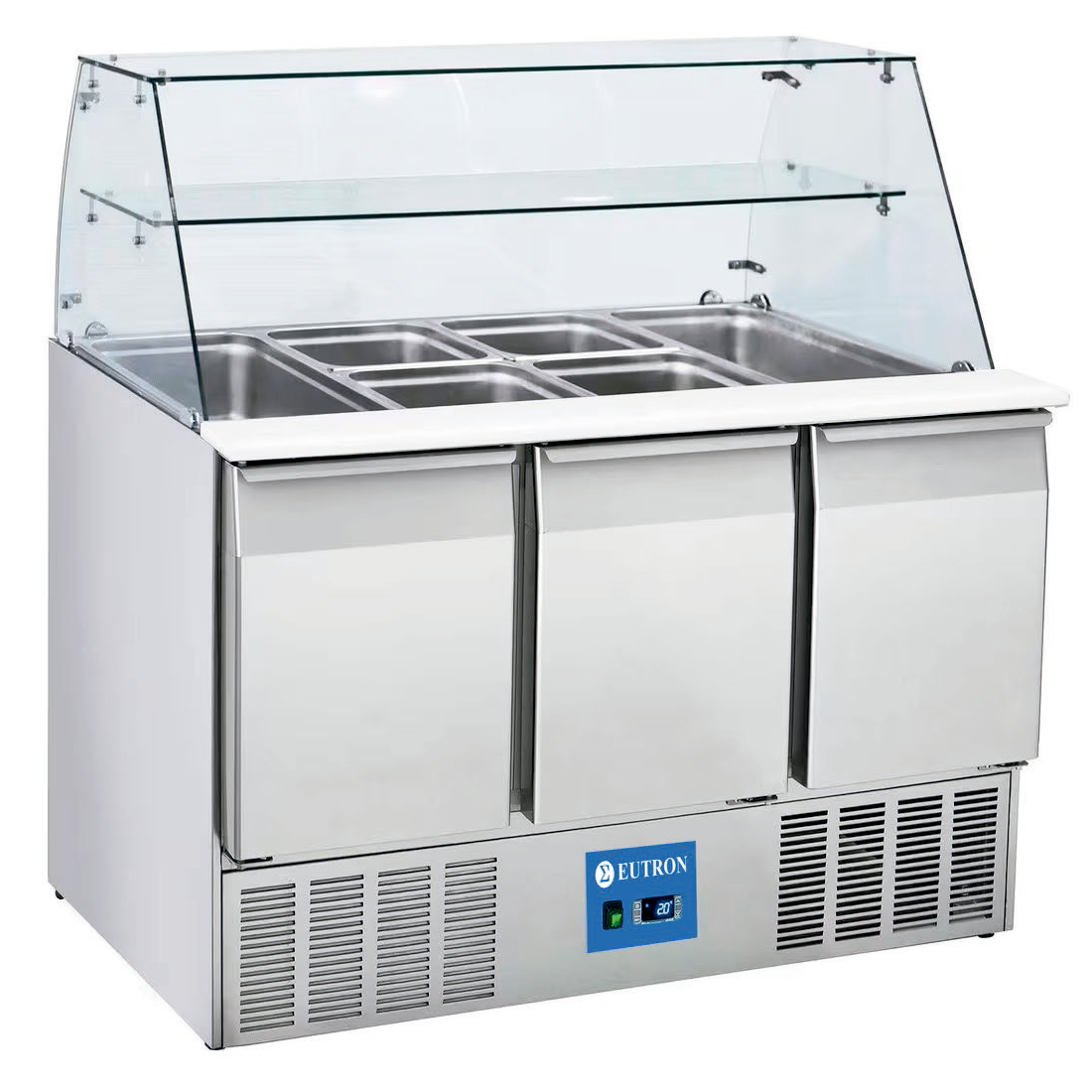 Mesa refrigerada de preparación con cristal S903CG