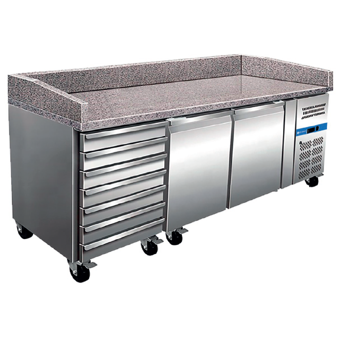 Mesa refrigerada preparación pizzas PZ-2610TN 2 puertas + cajones