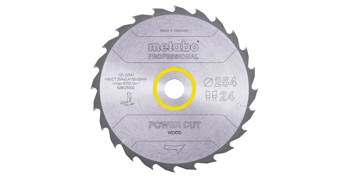 METABO Hoja de sierra HW/CT 254 x 30 mm, 24 dientes (para TS 254) 628025000