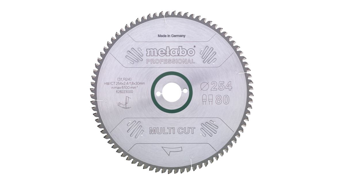 METABO Hoja de sierra HW/CT 300 x 30 mm, 96 dientes 628090000