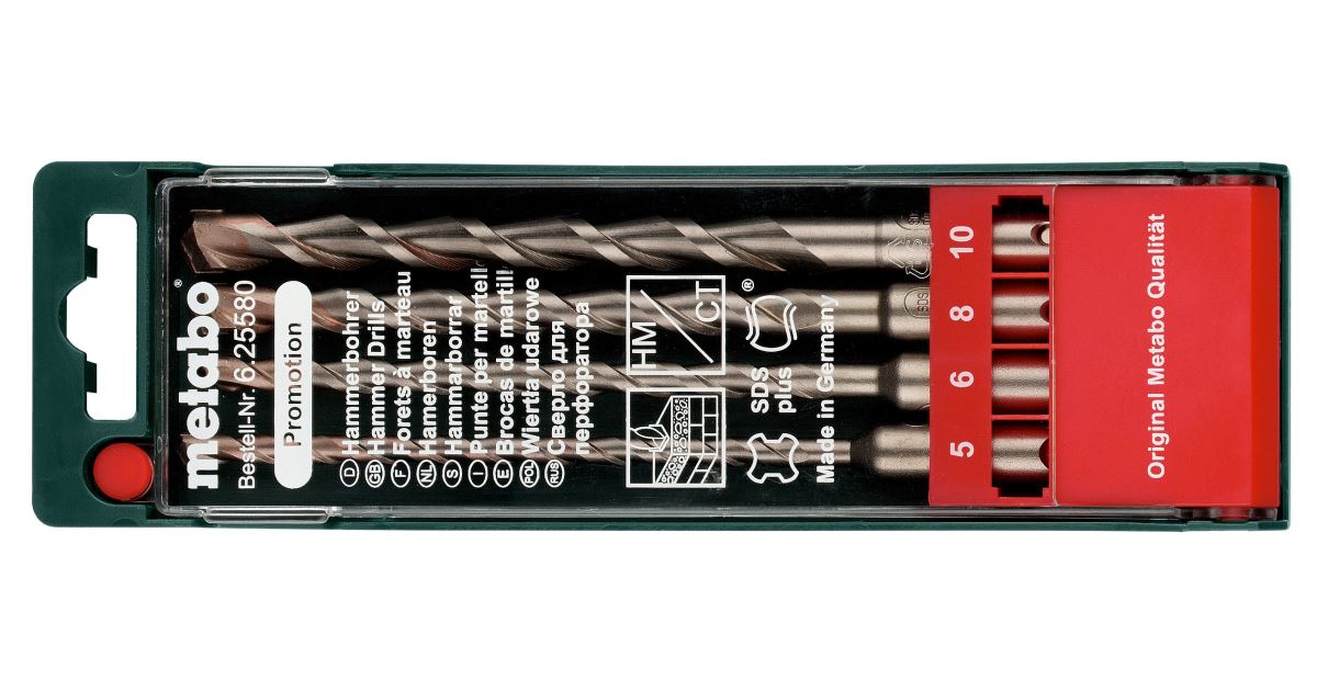 METABO Juego de brocas -SDS plus Promoción (4 piezas) 625580000