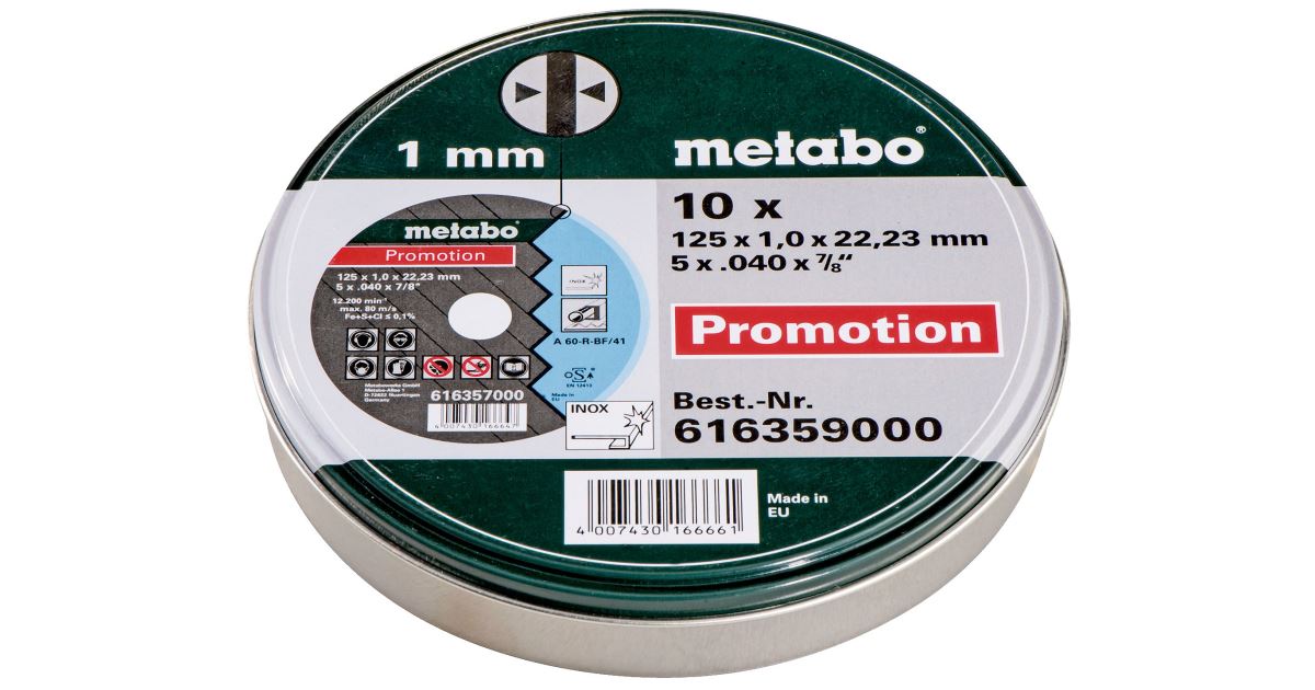 METABO Juego de discos Promoción 125 mm (10 uds) 616359000