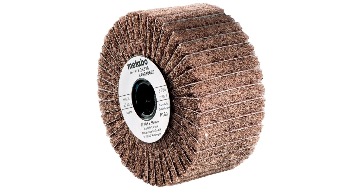 METABO Muela abrasiva de láminas P180, 105 x 100 mm (para SE 12-115) 623485000