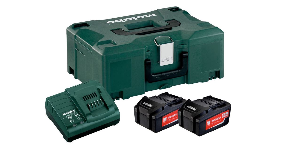 METABO Set básico (cargador + baterías) 18V / 2 x 4,0 Ah, ASC 30 - 36 V + maletín 685064000