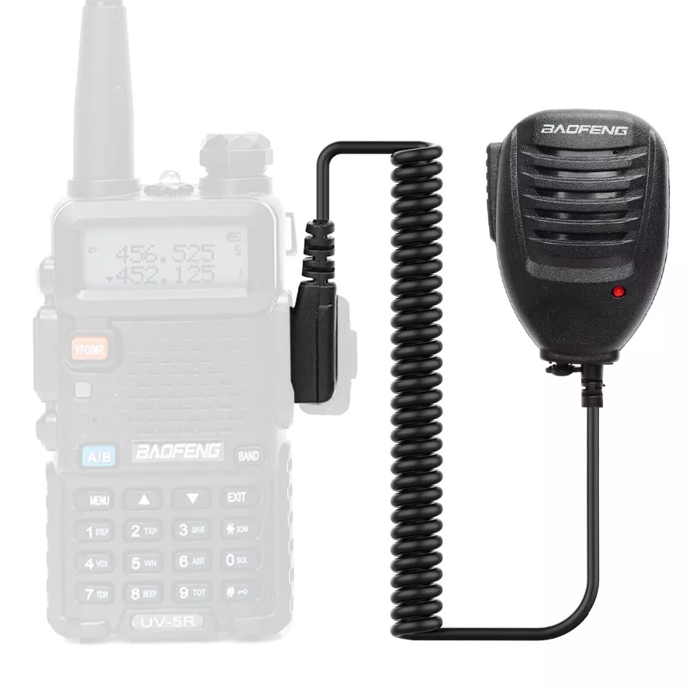 Microfono-altavoz Para Walkie Talkie Baofeng UV-5R  Negro