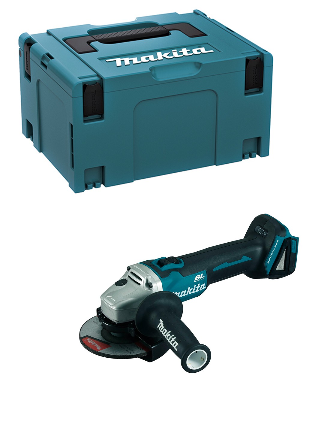 Mini-Amoladora MAKITA DGA504ZJ (Cuerpo solo + MAKPAC 3)