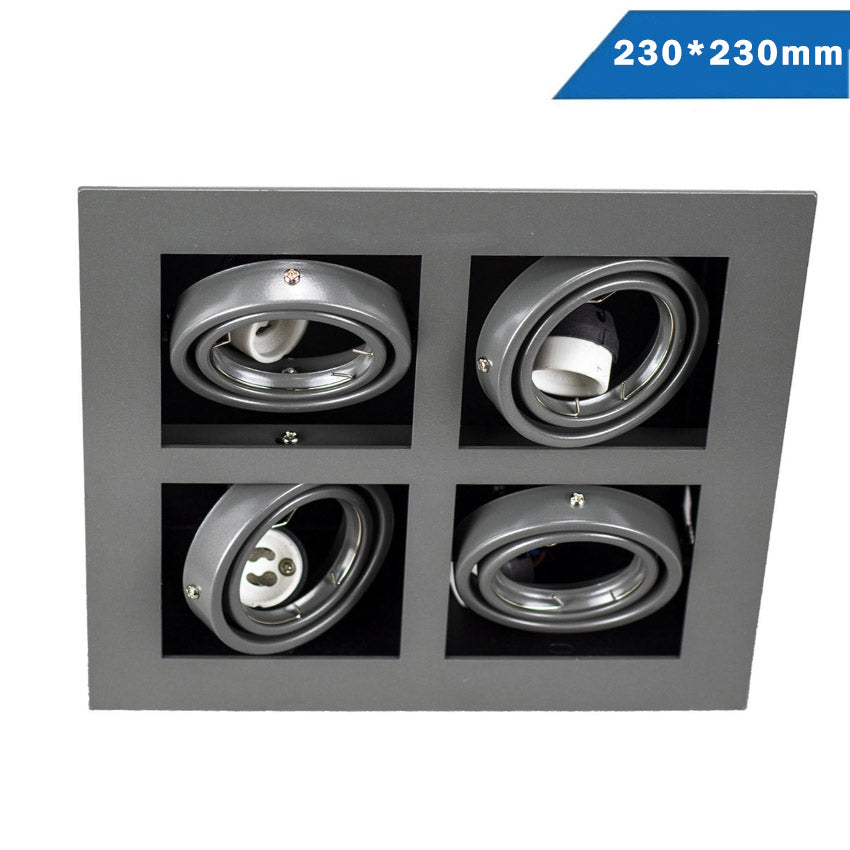 Kardan Empotrar Acero Basculante Cuadrado 230x230mm Gris Desc