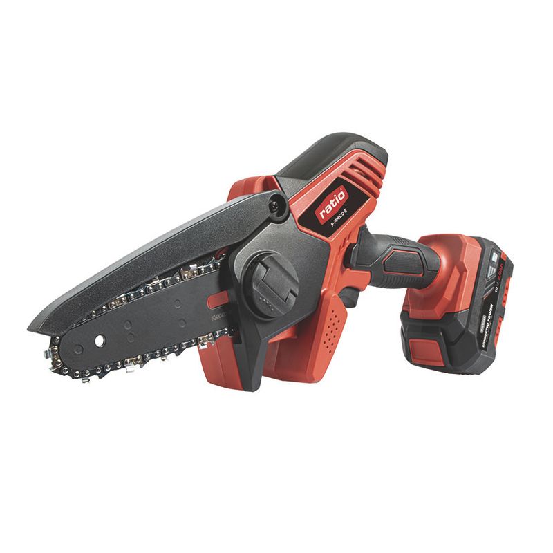 Mini motosierra de batería RATIO R-MMS20-B más cargador y maletín Connected Power