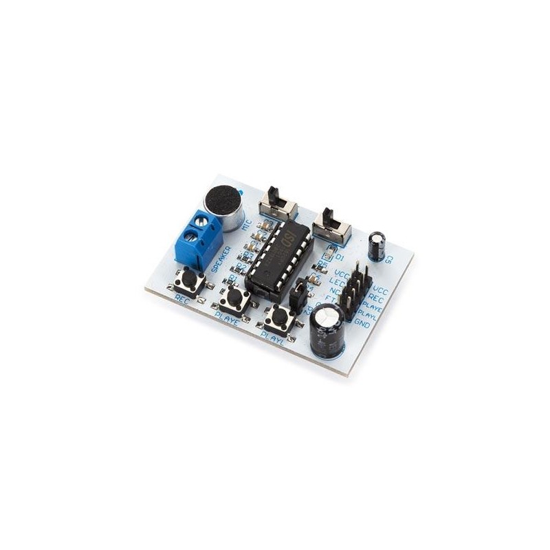 Módulo grabador y reproductor de voz ISD1820 compatible con Arduino