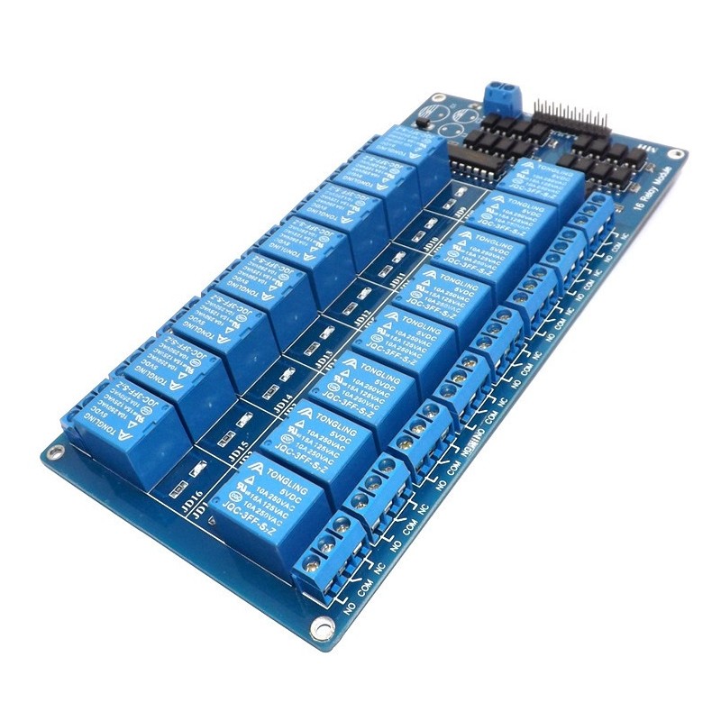 Módulo relé de 16 canales 5-12V compatible con Arduino