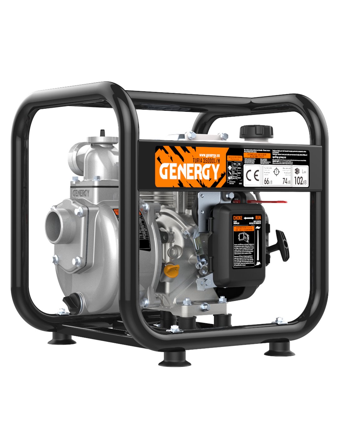 GENERGY Motobomba Gasolina Turia 35.000 L/H 28 Mts Arranque Manual